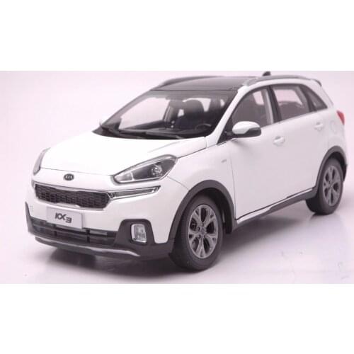 1:18 Diecast Model for Kia KX3 2016 White SUV Alloy Toy Car Miniature Collection Gifts