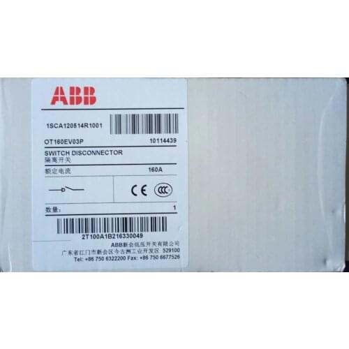1PC New In Box For ABB OT160EV03P Disconnect Switch 160A free shipping