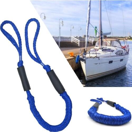 2Pcs 108 cm 5ft High Strength Marine Boat Bungee Dock Line Anchor Rope Mooring Cord Kayak