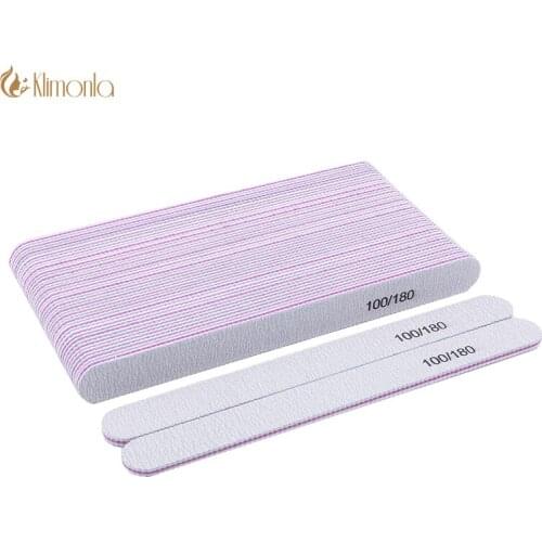 25pcs Gray Nail Files Block For UV Gel Polish Remover 100/180 Sanding Buffing Nail Art Salon Tips Manicure Tools Kit