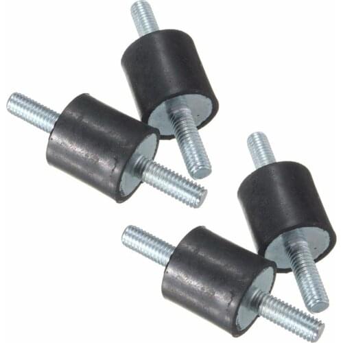 4Pcs Double Male Thread Rubber Shock Absorbers M6 Rubber Mounts Anti Vibration Car Boat Bobbins Shock Tools 20mm