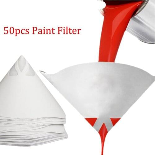50Pcs Fine Paint Paper Strainers Sieve Filter Nylon Mesh Net Funnel