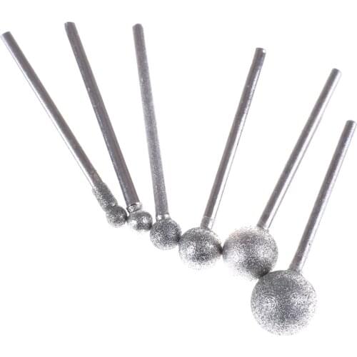 6Pcs/Lot Multi-use Round Diamond Tools For Granite Diamond Burs Dremel Tools Diamond Grinding Wheel For Dremel Rotary Tool