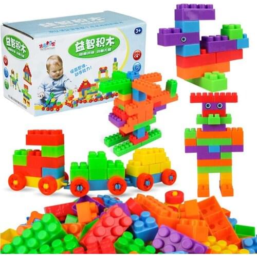 72pcs/set DIY Building Blocks Bricks Educational Toys Junior Basic Classic Small Brick Colorful Block for Boys Girls Gifts