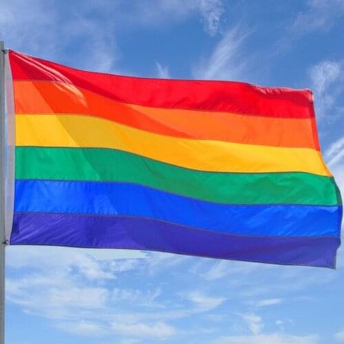90x150cm Gay Pride Rainbow Banner Transgender Lesbian LGBT Rainbow Banner Polyester Rainbow Flags LX8185