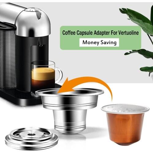 Coffee Capsule Adapter For Convert Nespresso Original Capsules to Vertuoline Capsules For Use 40ML Espresso Coffee Crema Maker