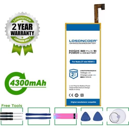 LOSONCOER Battery 4300mAh Li3823T43P6hA54236-H For ZTE Blade S6 5.0" QingYang 2 G717C G718C A880 B880 Nubia Z7 mini NX507J