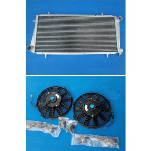 Aluminum Radiator + Fans 1995-2002 For MG Rover / MG Metro / MGF MG F TF Roadstar RD 16V turbo 1.8L MT 96 97 98 99 00 01