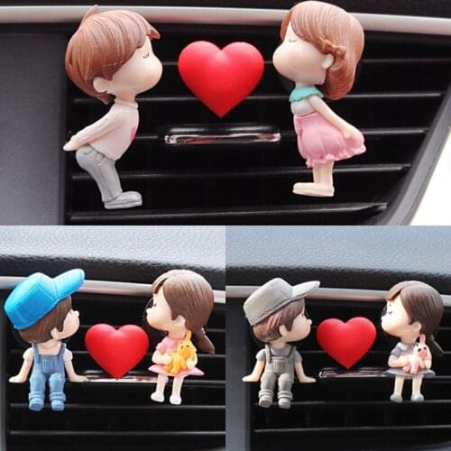 Lovely Girl Boy Car Air Vent Freshener Perfume Clip Aromatic Diffuser Set Decor