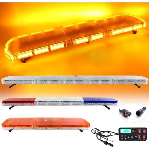 35" 47" 59" 71" 83" Car Truck LED Strobe Light Bar Fireman Police Flashing Emergency Warning Lights Red Blue Yellow White Green