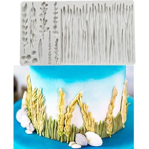Silicone Cake Border Leaf Wheat Silica gel Fondant Chocolate Pastry Biscuits Mould Baking Cake Tools Drop ship