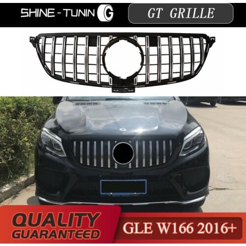 GT GTR grille Suitbale for Mercedes Benz GLE Class W166 2016+ front mesh grille GLE COUPE w292 GLE400 GLE450 Without emblem