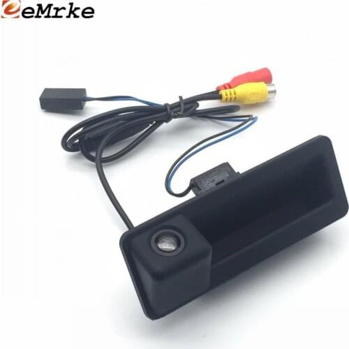 EEMRKE CCD Trunk Handle Camera HD Night Vision Car Rear View Backup Camera for BMW E82 E88 E90 E91 E93 E60 E61 320i 335i