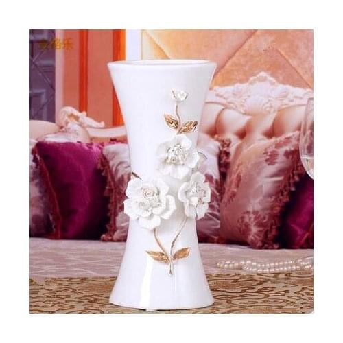 Ceramic Rich Bamboo Vase Simple TV Cabinet Restaurant Household Decorations Arrangement Living Room Flower Vase