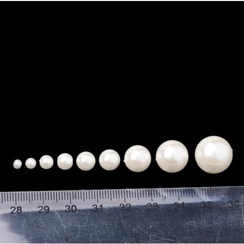 Environmental Round Glass Imitation Pearl Beads Grade A High Luster for jewelry making Decor Accessories F60