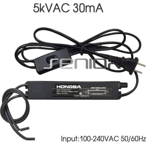 Neon Sign Transformer With Dimmer Neon Power Supply Ballast Without Plug Input 100-240VAC 50/60Hz Output 5KV 30mA Load 1-4M