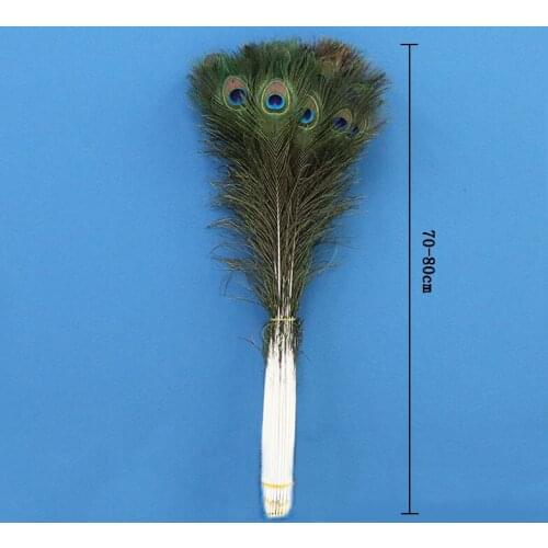 The New Listing 50pcs/lot Peacock Feathers 70-80cm Christmas Home Party Wedding Craft DIY Decoration Plumas De Faisan