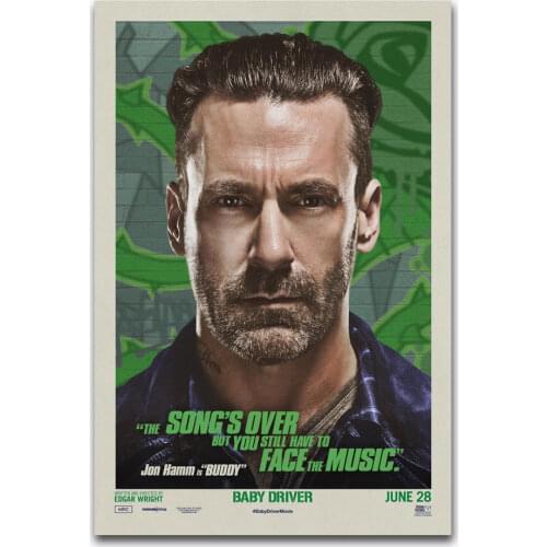 New Baby Driver Movie-Silk Art Poster Wall Sticker Decoration Gift