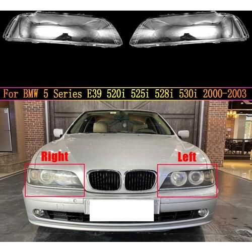 Lente faro per BMW Series 5 E39 520i 525i 528i 530i 2000 ~ 2003 copertura faro sostituzione anteriore Auto luce Auto Shell