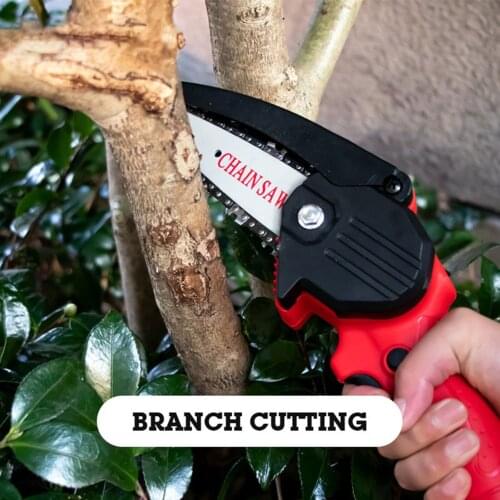 Portable Rechargeable Electric Chainsaw Cordless Chain Saw for Wood Cutting Tree Pruning Electric Tools Garden Power Tools