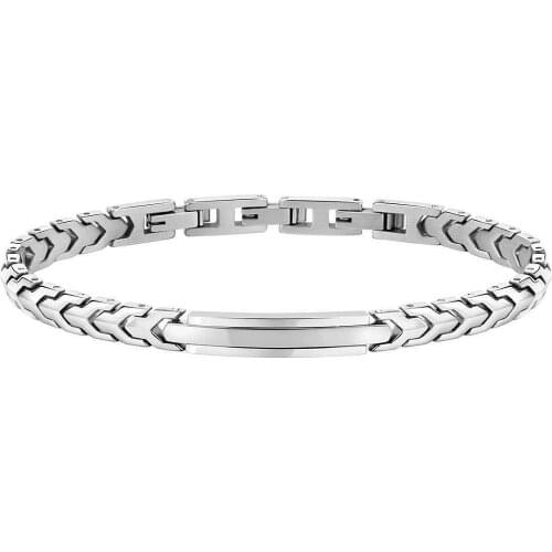Runda Men Bracelet Stainless Steel Matt and Polish Bracelet 2021 Jewelry Gifts for the New Year