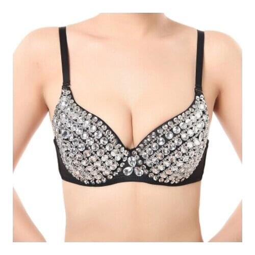 Sexy costume Bralette Gothic Rivet Rhinestone Punk night Club Bras Party Crop Top Spike Bra Women Sequin Diamond Bralet Bustier