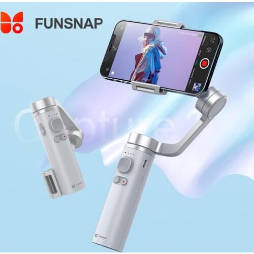 Funsnap Capture Smartphone Gimbal 3-Axis Foldable Handheld Stabilizer for IPhone Metal Selfie Stick Zoom Focus Control Vlog Live