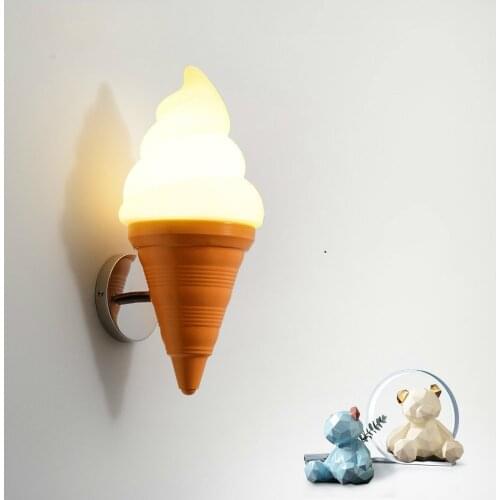 Ice Cream Modern Wall Lamp Carton Children Room Bar LED Wall Light Sconce Fixtures Arandelas Lampara Pared lw514410py