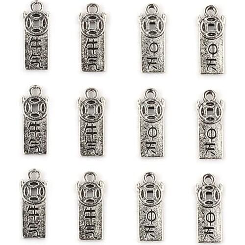Antique Silver Color Chinese Pendant Metal Beads Loose Spacer Beads For Jewelry Making DIY Handmade Charm Bracelets