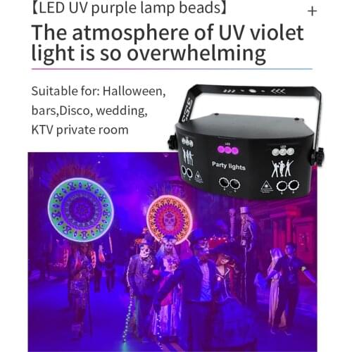 15 Eyes RGB DJ Led Disco Laser Strobe Light DMX512 Remote Control R/G Lazer Fog Machine Stage Lighting Dance Bar KTV Club