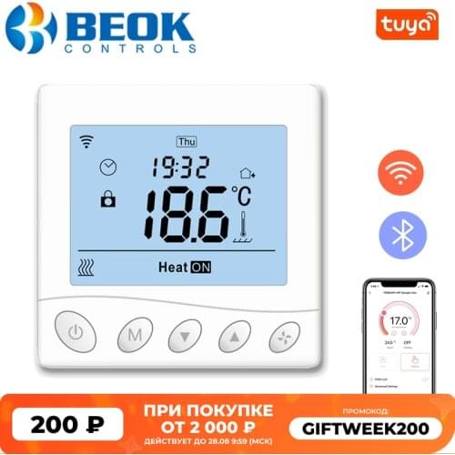 Beok Wifi Thermostat For Gas Boiler Temperature Controller Regulator Smart Programmable Compatible With Alexa Google Home