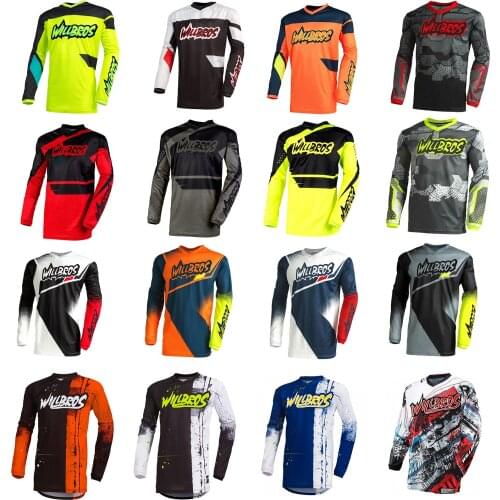 Willbros MX Motocross Jersey Mountain MTB DH ATV Dirt Bike Racing Cycling Off Road T-shirt