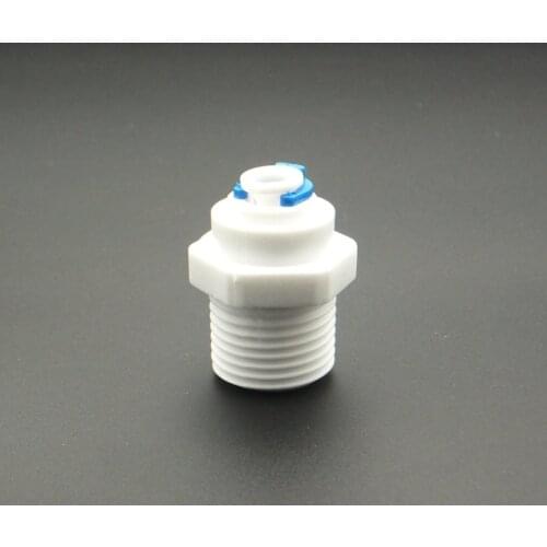 1/4" OD Tube Quick Pushfit 1/2" BSP Male Fitting Connection RO Water Connector Reverse Osmosis Aquarium System Pipe Fitting