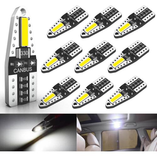 A Pack Interior Dome Light Reading Light T10 W5W Car LED Canbus Bulb For Ford Focus 2 3 Fiesta MK2 MK3 Mondeo MK4 Fusion Ranger