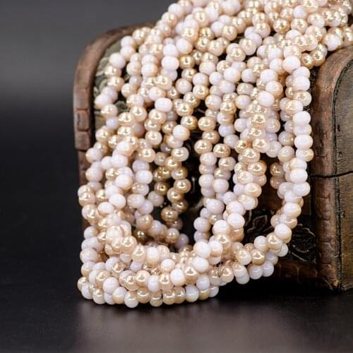 CHOOSE COLOR 98pcs Plating crystal loose beads 6MM Side hole bead DIY Apparel Sewing Garment Beads