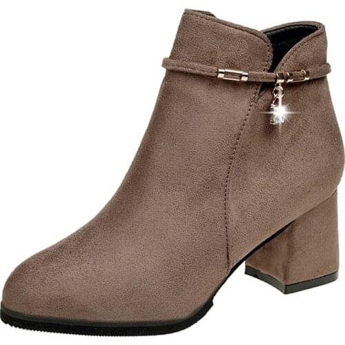 Heighten Boots Women Autumn Winter Outdoor Walking Shoes Girl Zip Up Casual Pumps Fashion Ankle Bootie for Office Shopping Party