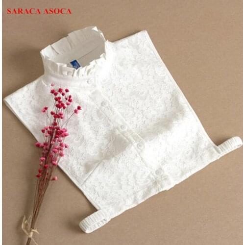 High Quality Fashion Ladies Fake Collar Women Detachable Fake Collar Lace Double Quality Fabric Accessories