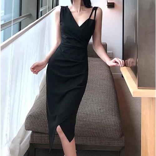 ZC2609 2020 spring summer new women fashion temperament irregular slim package hip dress cheap wholesale