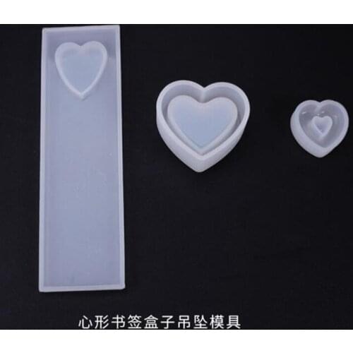 1PCS transparent silicone mold heart box mold DIY water drop decoration silicone mold