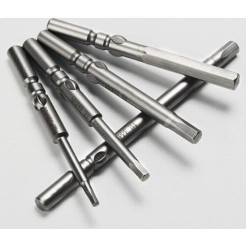 10Pcs H1.5-H6 Magnetic Hexagon Screwdriver Bit S2 Steel 801 5mm Round Shank Screwdrier Drive Power Drill Bit 60mm/80mm