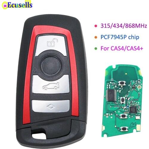 4 buttons Remote Key 315MHz 434MHZ 868MHZ For BMW CAS4 CAS4+ 5 7 F Series X5 X6 F20 F21 F30 F31 F32 F33 F45 F46 PCF7953P chip