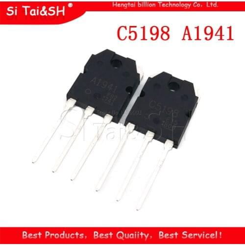 4PCS 2pairs 2SC5198 2SA1941 TO3P (2PCS A1941 + 2PCS C5198) TO-3P Transistor original authentic