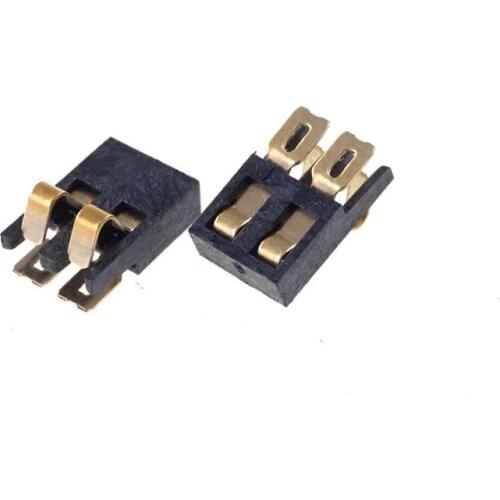 50pcs Surface Mount Spring Battery Connector 2 Pins 2.0 mm pitch Male contact 12V 2.0A SMT Straight Reflow solder RoHS Reach