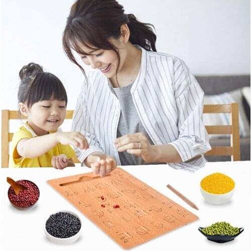 Wooden Tracing Board for Preschool Kids Handwriting Board Equipped with a Pencil Practice Tool Repeatedly Practice