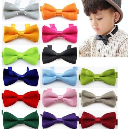 Kid Bowties Solid Butterfly Bowtie Wedding Accessories Gift Bow Tie Party TiesNew Wholesale Bowknot CA43