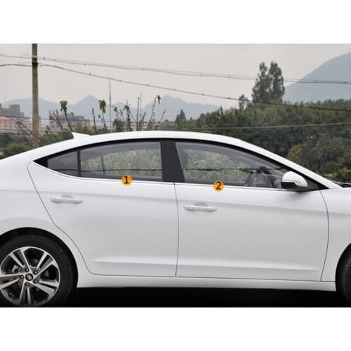 For Hyundai Elantra Avante 2016-2018 Bottom Window Cover Trim Stainless Steel 4PCS