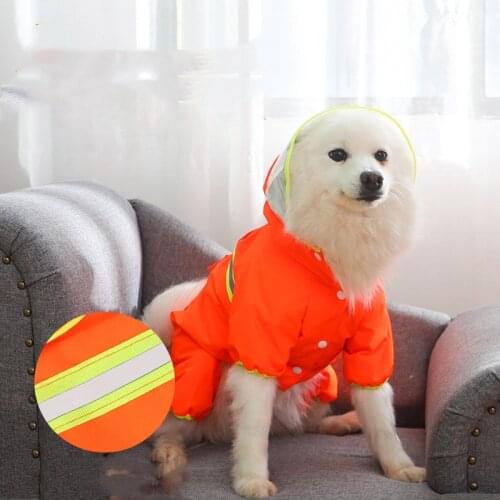Pet Raincoat Dog Rainy Weather Waterproof All-inclusive Poncho Dogs Jumpsuit Pet Jacket Clothes