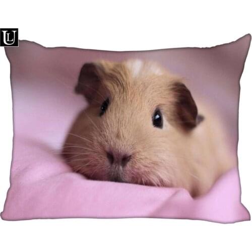 Custom Cute Guinea Pig Rectangle Pillowcase zipper Classic Pillow Case Customized Pillow Case Covers (Two Sides)