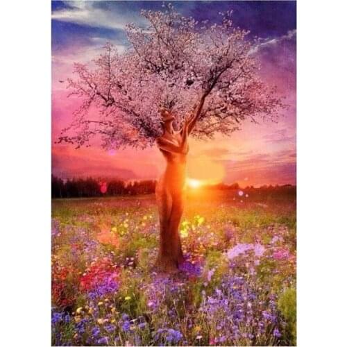 JX-LCLYL New DIY Paint By Number Kit Digital Oil Painting Linen Canvas Artwork Fairy Tree