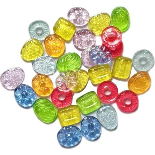 Resin Simulation Jelly Candy Flatback Cabochons Mini Flat Back For Phone Case Decor Embellishments Hair Bow Accessorie